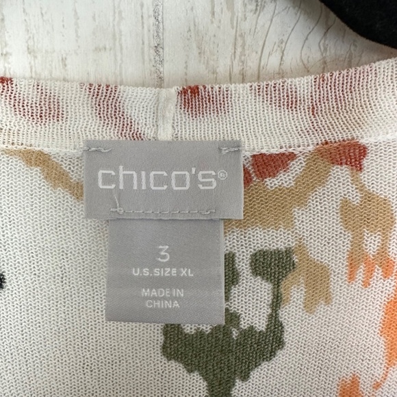 Chico's Open Short Cardigan Women's Size 3 US XL Coastal Summer Spring - Picture 3 of 15